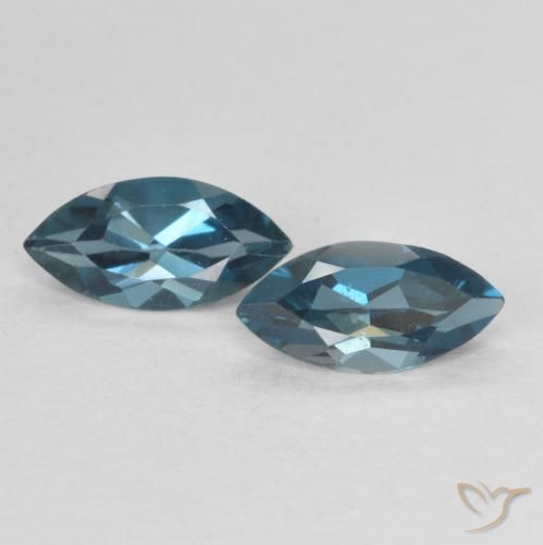 0.90ctw Natürlicher London Blau Topas, Marquise, VVS-VS
