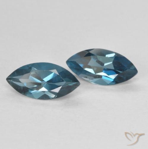 0.90 ct natürliche London Blau Topas-Edelsteine, Marquise, VVS-VS