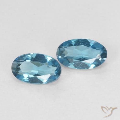 0.57 ct natürliche London Blau Topas-Edelsteine, Oval, VVS-VS