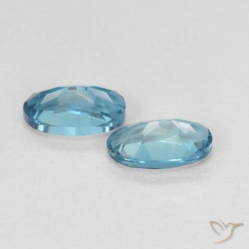 0.57 ct natürliche London Blau Topas-Edelsteine, Oval, VVS-VS