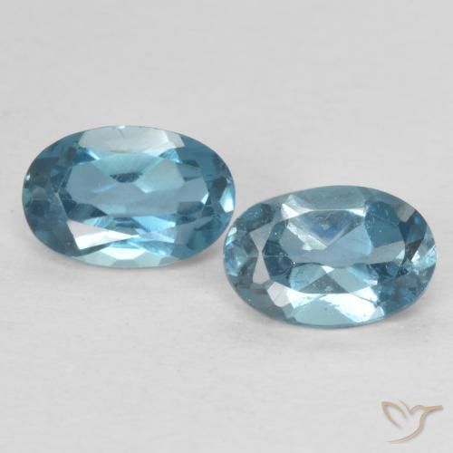 1.22ctw Natürlicher London Blau Topas, Oval, VVS-VS