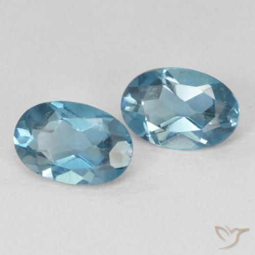 1.10 ct natürliche London Blau Topas-Edelsteine, Oval, VVS-VS