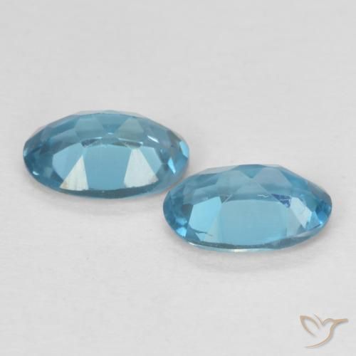 1.10 ct natürliche London Blau Topas-Edelsteine, Oval, VVS-VS