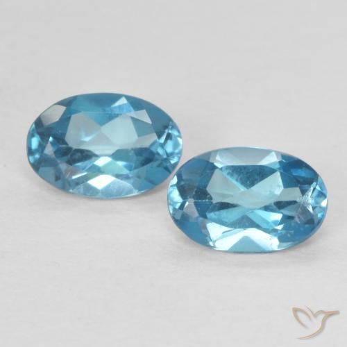 1.04ctw Natürlicher London Blau Topas, Oval, VVS-VS