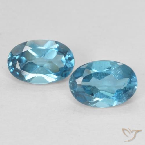 1.22ctw Natürlicher London Blau Topas, Oval, VS