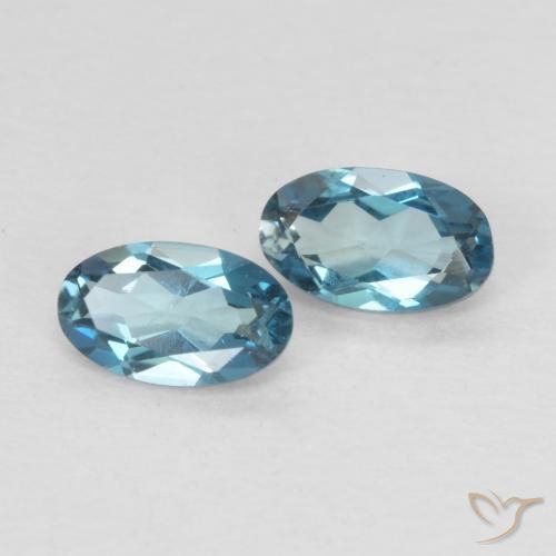 0.53 ct natürliche London Blau Topas-Edelsteine, Oval, VVS-VS