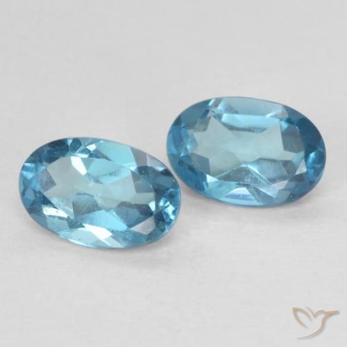 1.12 ct natürliche London Blau Topas-Edelsteine, Oval, VVS-VS