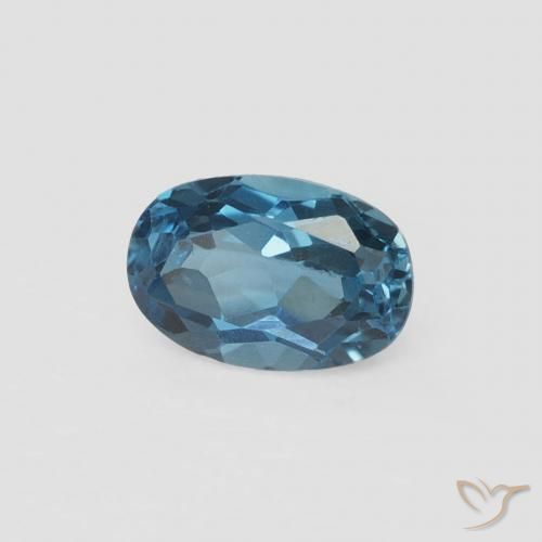 9,17 ctw natürlicher London Blau Topas, Oval, VVS-VS