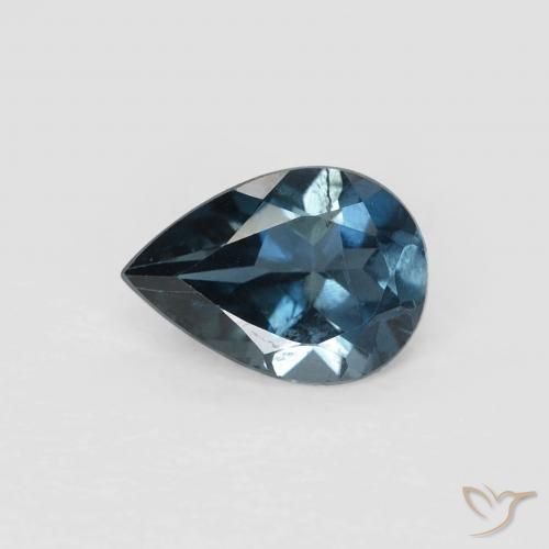 0.85ct Natürlicher London Blau Topas, Birnenform, VVS-VS