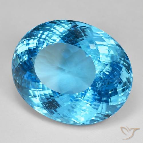 9,17 ctw natürlicher Swiss Blue Topas, Oval, IF