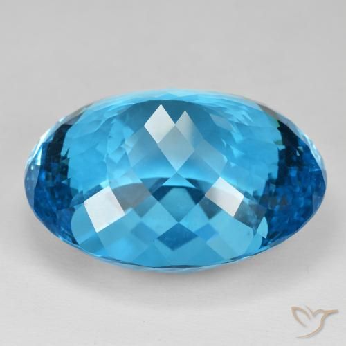 9,17 ctw natürlicher Swiss Blue Topas, Oval, IF