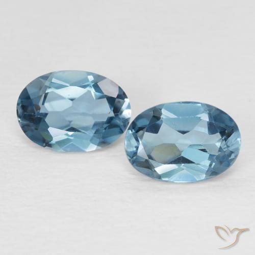 2.04ctw Natürlicher London Blau Topas, Oval, VVS-VS
