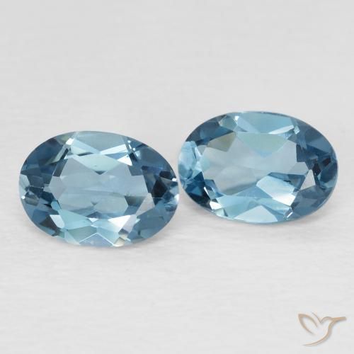 2.04 ct natürliche London Blau Topas-Edelsteine, Oval, VVS-VS