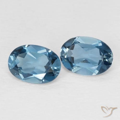 1.79 ct natürliche London Blau Topas-Edelsteine, Oval, VVS-VS