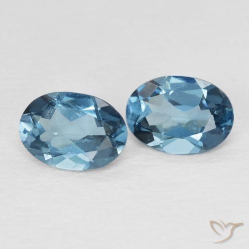 1.77 ct natürliche London Blau Topas-Edelsteine, Oval, VVS-VS