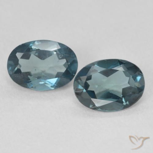 1.95ctw Natürlicher London Blau Topas, Oval, VS