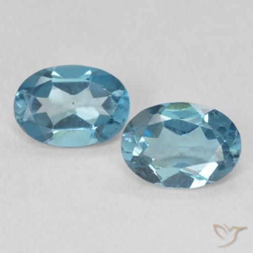 1.76ctw Natürlicher London Blau Topas, Oval, VS