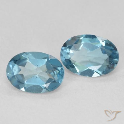 1.76 ct natürliche London Blau Topas-Edelsteine, Oval, VS