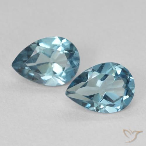 1.83ctw Natürlicher Swiss Blue Topas, Birnenform, VS
