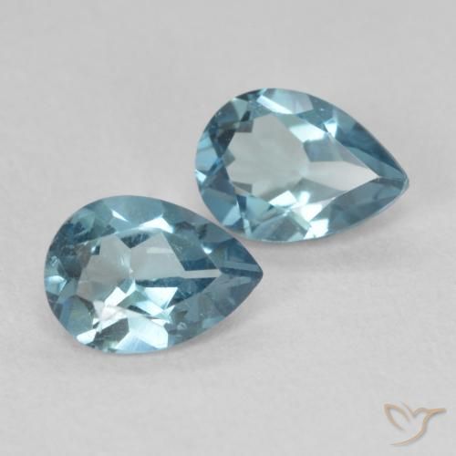 1.83 ct natürliche Swiss Blue Topas-Edelsteine, Birnenform, VS