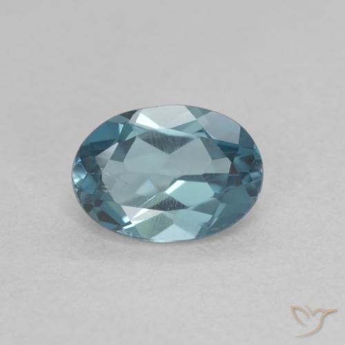 1.04ct Natürlicher London Blau Topas, Oval, VVS-VS