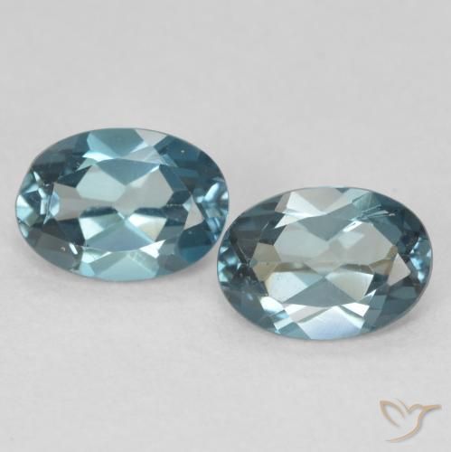 1.99ctw Natürlicher London Blau Topas, Oval, VS