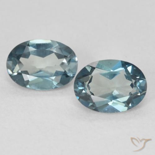 2.00ctw Natürlicher London Blau Topas, Oval, VS