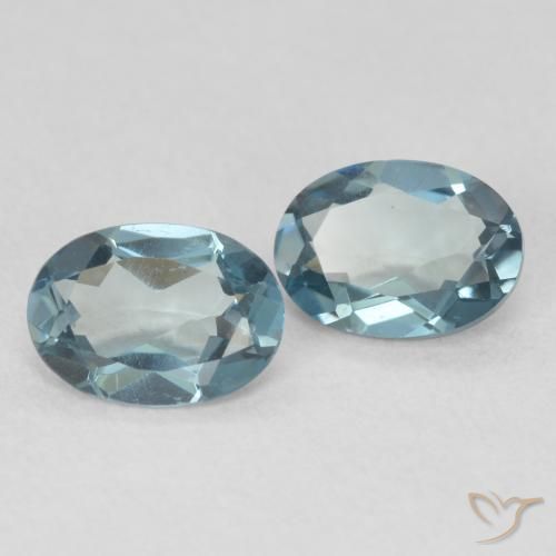 1.67 ct natürliche London Blau Topas-Edelsteine, Oval, VS
