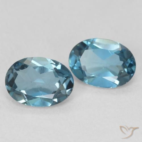 2.00 ct natürliche London Blau Topas-Edelsteine, Oval, VS