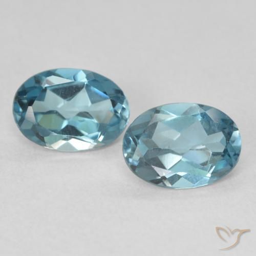 1.90ctw Natürlicher London Blau Topas, Oval, VS