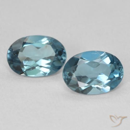 1.83ctw Natürlicher London Blau Topas, Oval, VS