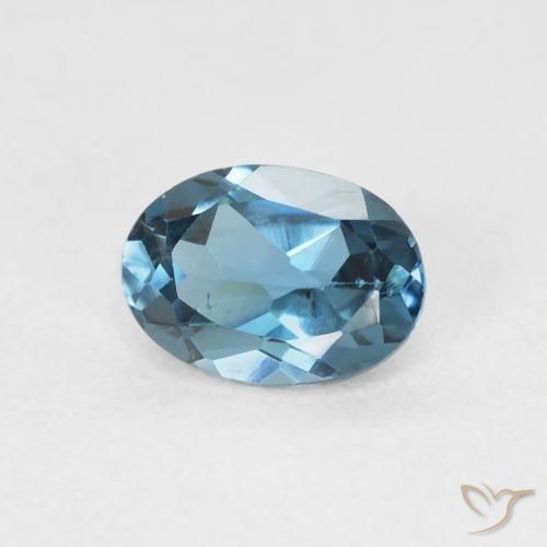 9,17 ctw natürlicher London Blau Topas, Oval, VVS-VS