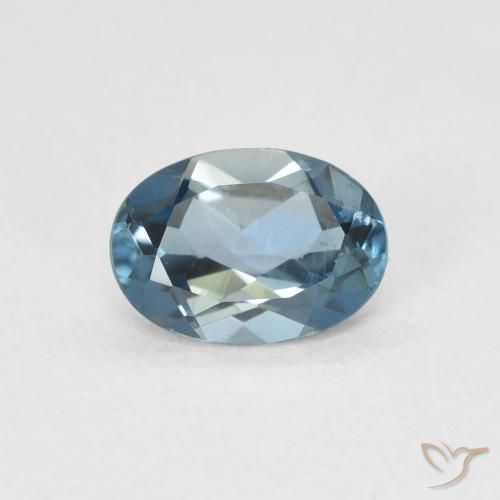 0.97ct Natürlicher London Blau Topas, Oval, VVS-VS