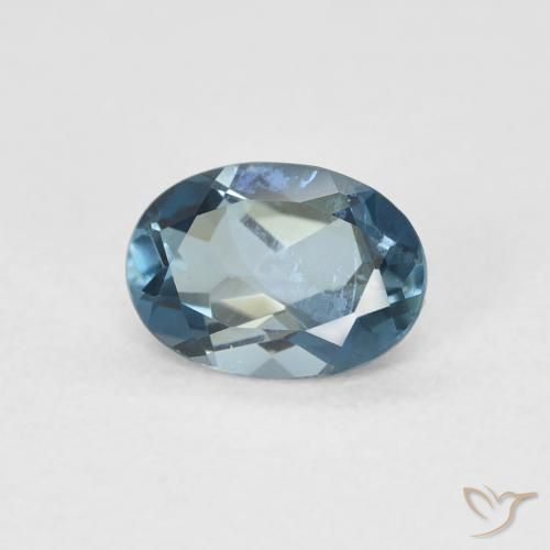 9,17 ctw natürlicher London Blau Topas, Oval, VVS-VS