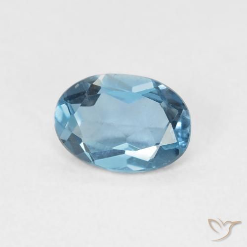 9,17 ctw natürlicher London Blau Topas, Oval, VVS-VS