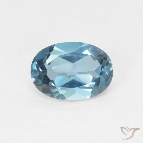 1.03ct Natürlicher London Blau Topas, Oval, VVS
