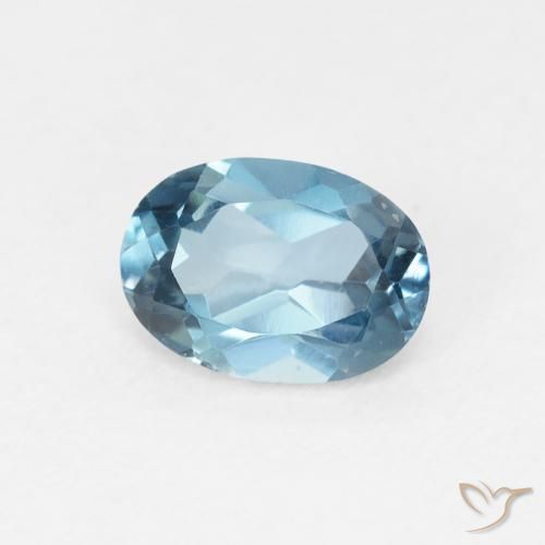 9,17 ctw natürlicher London Blau Topas, Oval, VVS