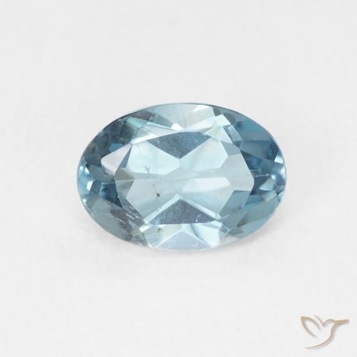 1.13ct Natürlicher London Blau Topas, Oval, VVS