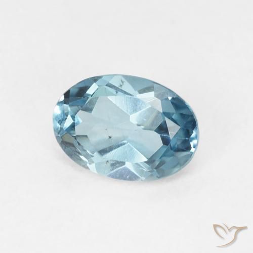 9,17 ctw natürlicher London Blau Topas, Oval, VVS