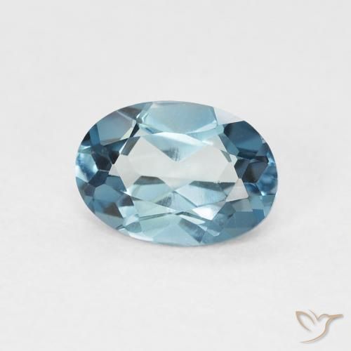 9,17 ctw natürlicher London Blau Topas, Oval, VVS