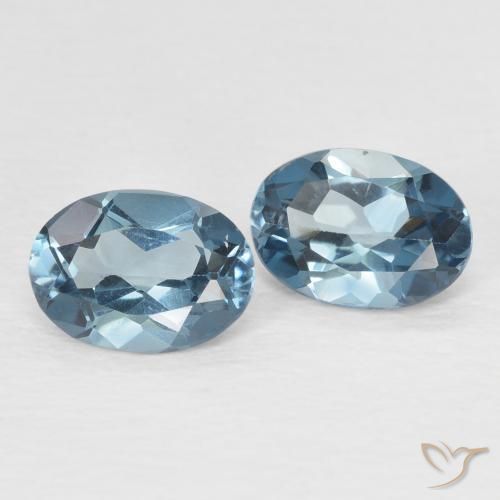 1.95 ct natürliche London Blau Topas-Edelsteine, Oval, VVS-VS