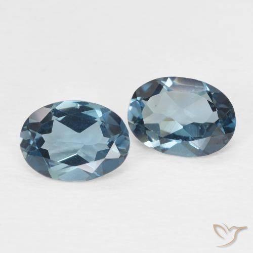1.73 ct natürliche London Blau Topas-Edelsteine, Oval, VVS-VS