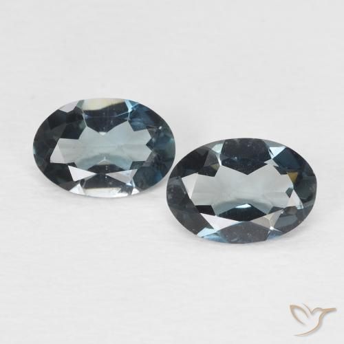 1.44ctw Natürlicher London Blau Topas, Oval, VVS