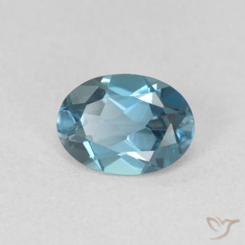 9,17 ctw natürlicher London Blau Topas, Oval, VVS