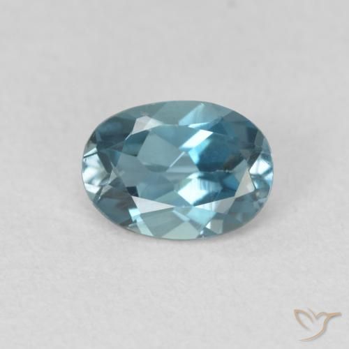 0.91ct Natürlicher London Blau Topas, Oval, VVS