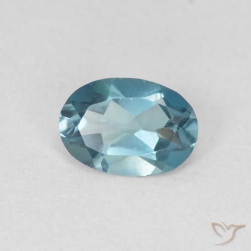 9,17 ctw natürlicher London Blau Topas, Oval, VVS