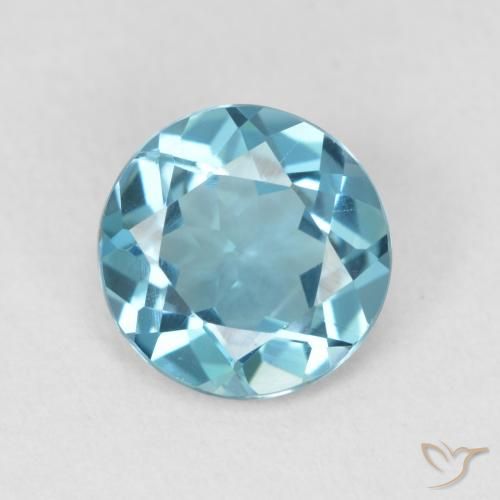1.91ct Natürlicher London Blau Topas, Runden, VVS, Photo A