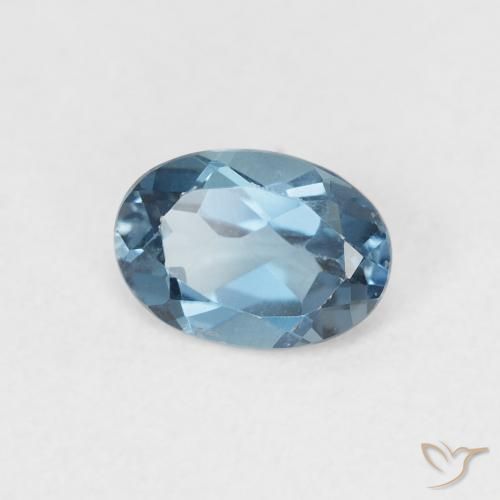 9,17 ctw natürlicher London Blau Topas, Oval, VVS-VS