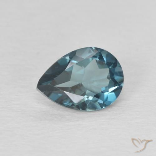 0.86ct Natürlicher London Blau Topas, Birnenform, VS