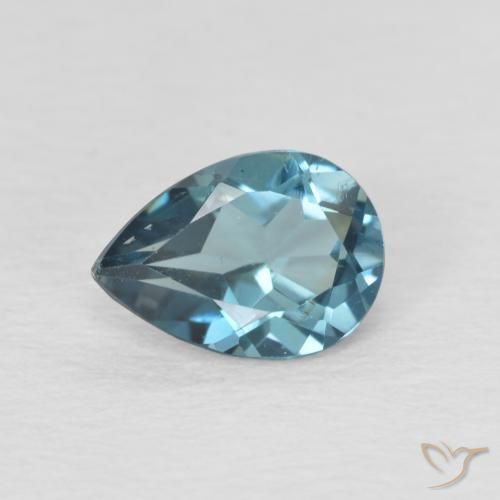 0.89ct Natürlicher London Blau Topas, Birnenform, VS